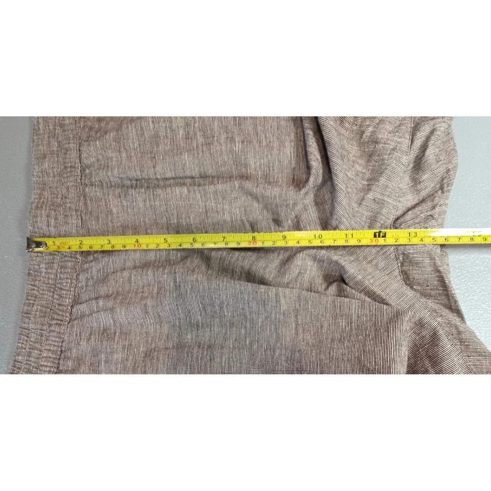 Abercrombie & Fitch Mens XL Linen Blend Pull On Elastic Waist Short in Brown NWT
